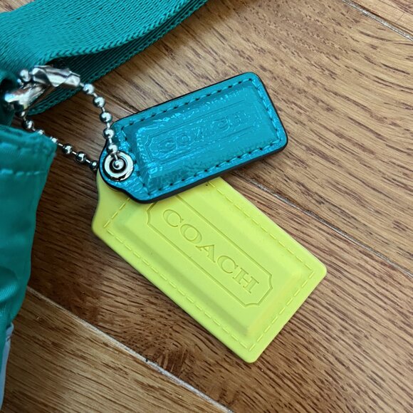 Coach Purse - Blue and Green - Like New - Picture 4 of 5